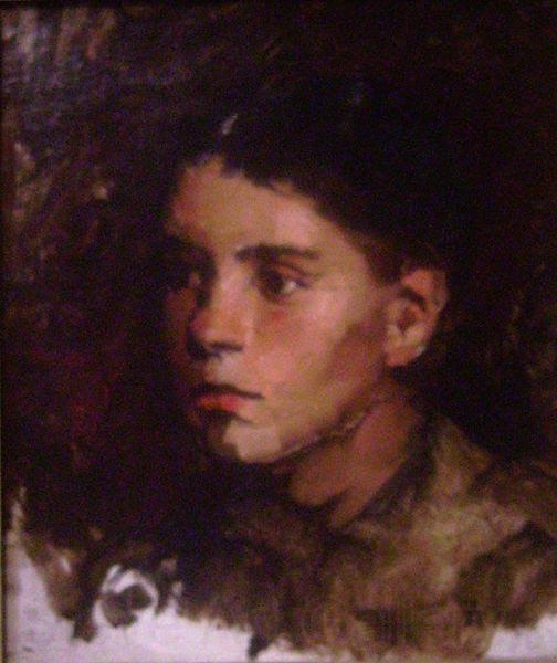 Frank Duveneck Head of a Young Girl Spain oil painting art